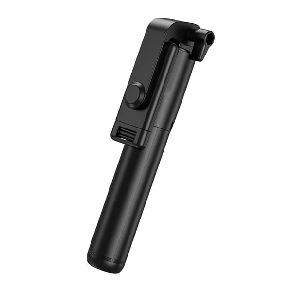 Selfiestick Teleskopstativ 1m med Telefonholder - Sort