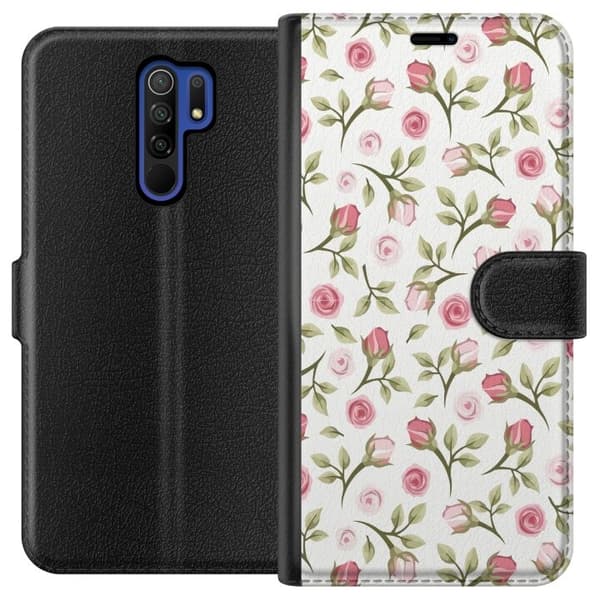 Pung Taske til Xiaomi Redmi 9 med Blomster