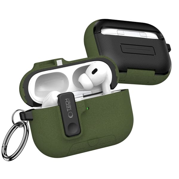 Tech-Protect Apple Airpods Pro 3 Etui Slim Hook - Olivengrøn