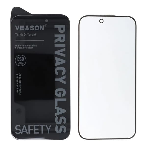 Veason iPhone 16 Pro Karkaistu lasinen näytönsuoja Privacy 6D Pro