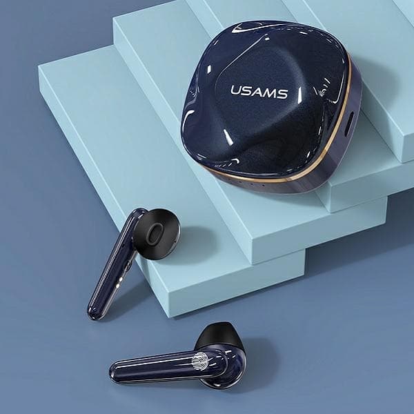 USAMS SD-serie Bluetooth-øretelefoner 5.0 TWS - Blå