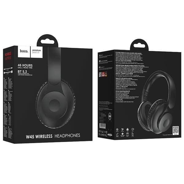 Hoco Over-Ear Hovedtelefoner Trådløse Bluetooth W45 - Sort