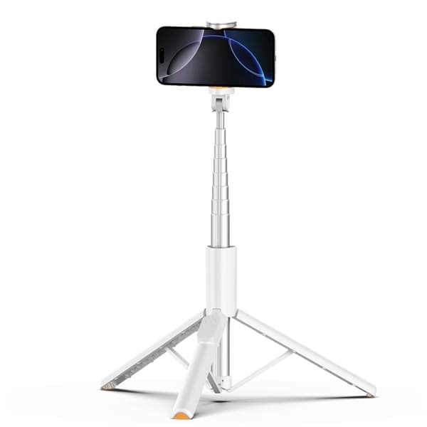 Tech-Protect Bluetooth Selfie Stick Tripod - Vit