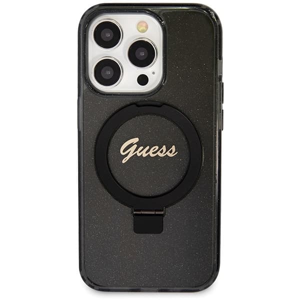 Guess Mobilskal till iPhone 13 Pro/13 MagSafe Ring Stand Script Glitter