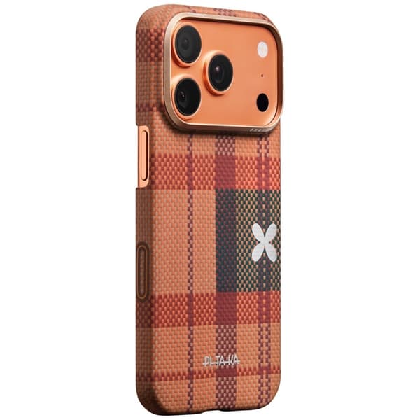 PITAKA Mobilskal För iPhone 17 Pro Magsafe Flora in Grid Edge - Cloud Dusk