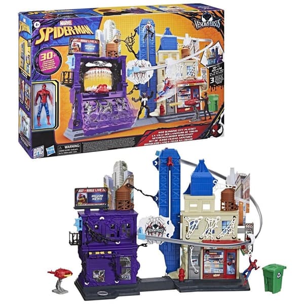 MARVEL Spider-Man 4 Inch Venomversus Web City Playset