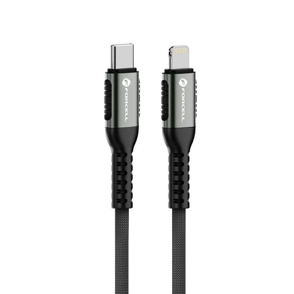 Forcell USB-C–Lightning-kaapeli 27W 1.2m - Musta