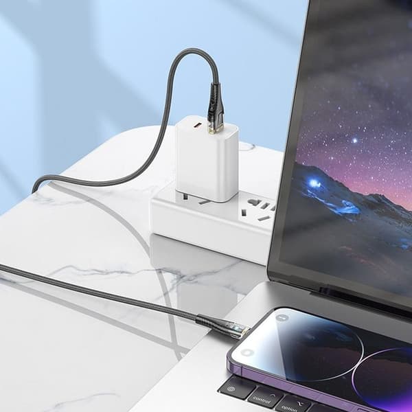 HOCO USB-A–Lightning-kaapeli 2.4A 1.2m U121 – Musta