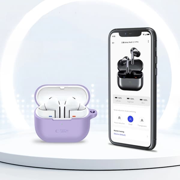 Tech-Protect Galaxy Buds 3/3 Pro Cover Silikonekrog - Lavendel