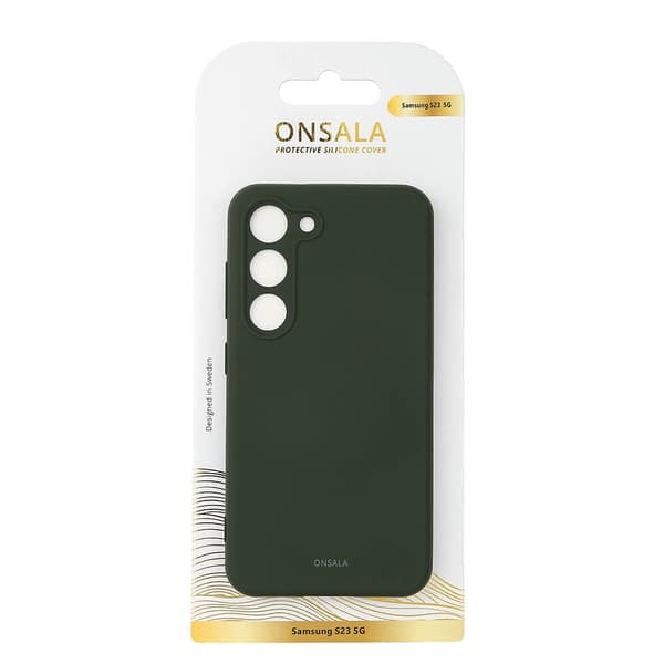 ONSALA Galaxy S23 5G Etui Silikone - Mørkegrøn