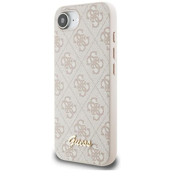 Guess telefontaske til iPhone 16e MagSafe 4G Script Logo - Lyserød