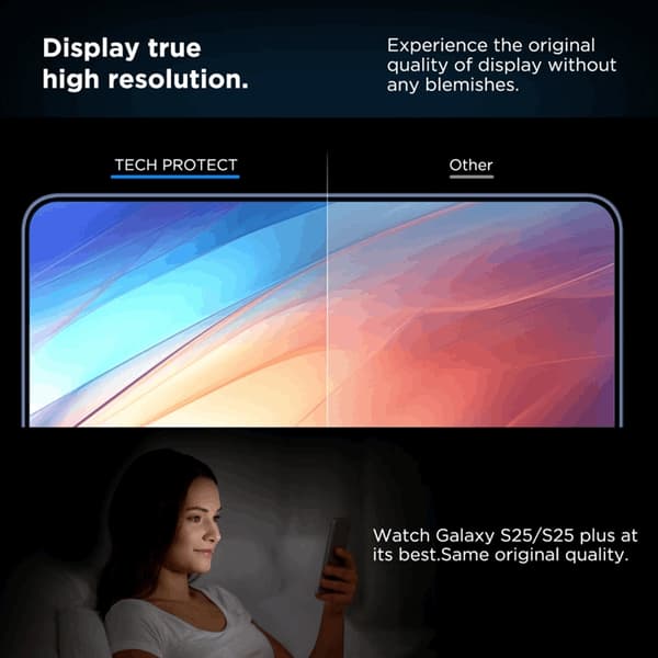 Tech-Protect [2-Pack] Galaxy S25 Plus Härdat Glas Skärmskydd Quick Set