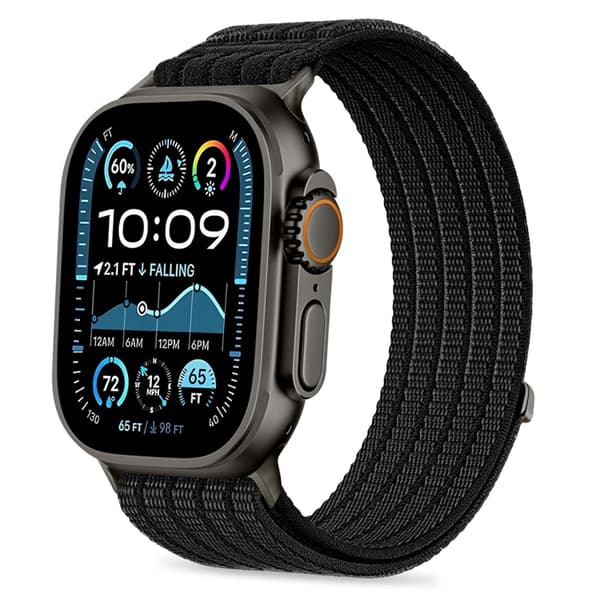 Tech-Protect Apple Watch (44/45/46/49mm) Rem Nylon - Sort