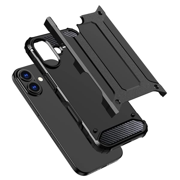 iPhone 17 Hybrid Armor -musta