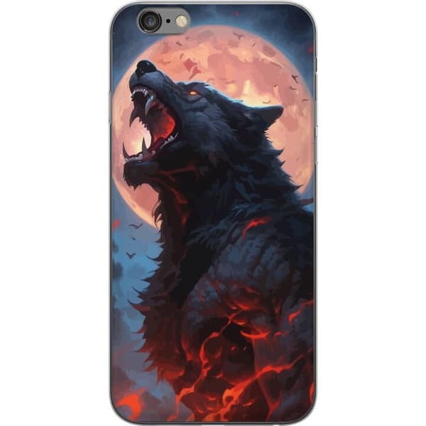 Taske til Apple iPhone 6s Plus med hylende ulv