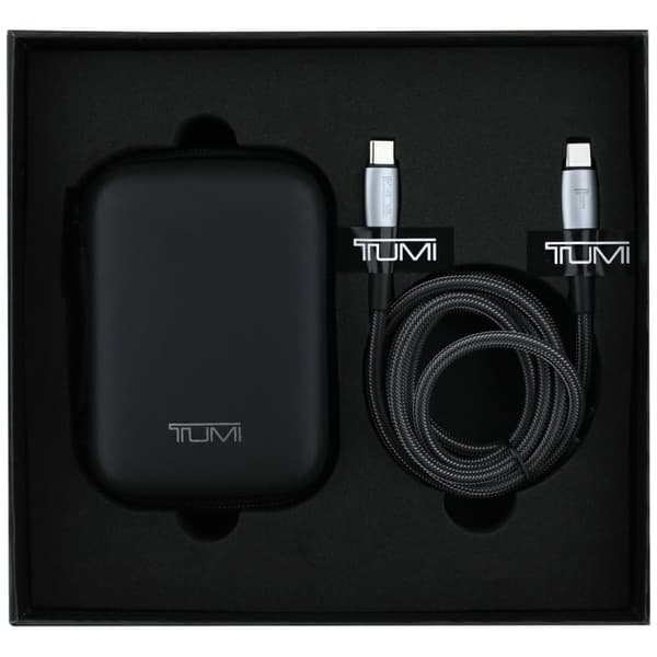 TUMI Rejseopladeradapter 25W USB-C/USB-A+USB-C/USB-C-kabel - sort