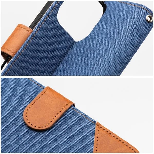 iPhone 16 Plus Pung Etui Jeans - Blå