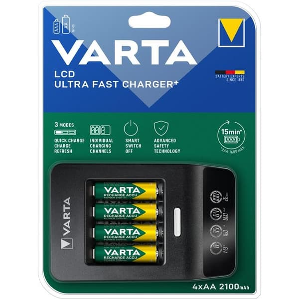 Varta LCD ultrahurtig oplader AA/AAA inkl 4xAA