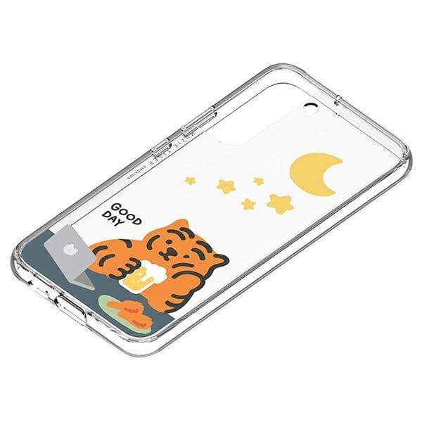 Telefontaske til Samsung Galaxy S22 Panel til Muzik Tiger - Hvid
