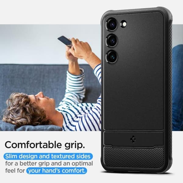 Spigen Galaxy S23 Etui Rugged Armor - Sort
