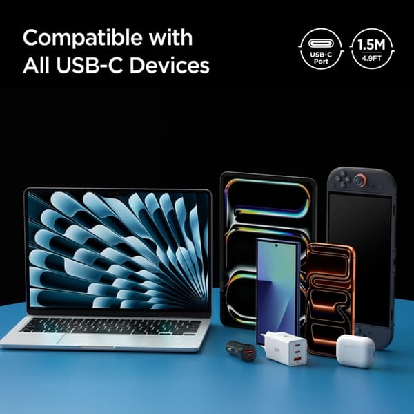 Spigen USB-C til USB-C 240W kabel 150cm EB24015CC