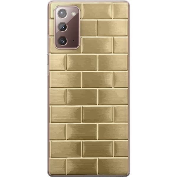 Telefontaske til Samsung Galaxy Note20 med gyldne mursten