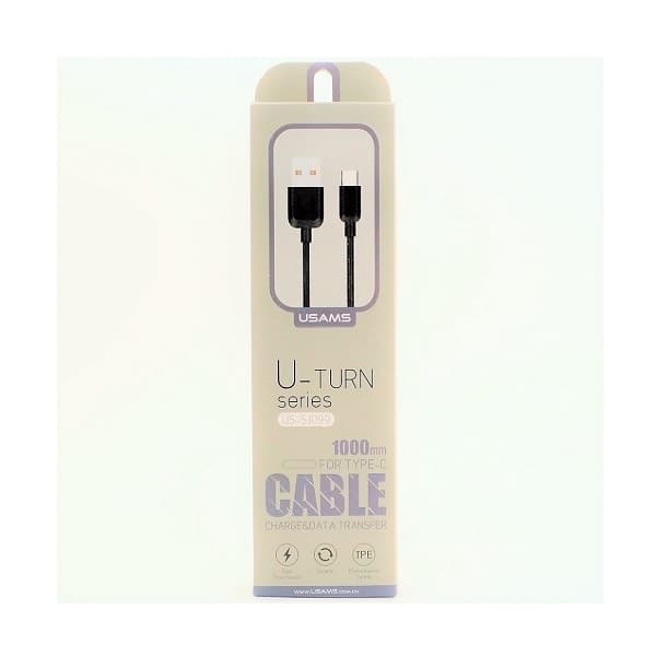 USAMS U-Turn USB-C Kabel 1 m TCUSBXD01 - Sort
