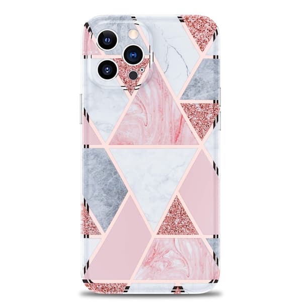 BOOM - Grid iPhone 12 Pro Max Skal - Rosa Marmor