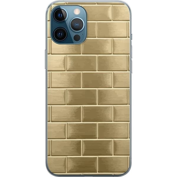 Telefontaske til Apple iPhone 12 Pro Max med gyldne mursten