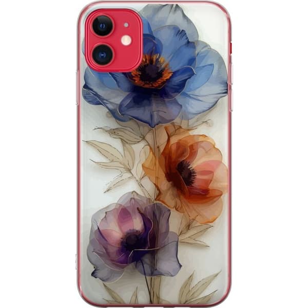 Taske til Apple iPhone 11 med silkeblomster