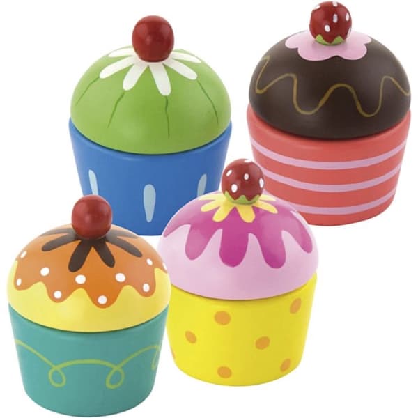 VIGA cupcakes i trä, 4 delar