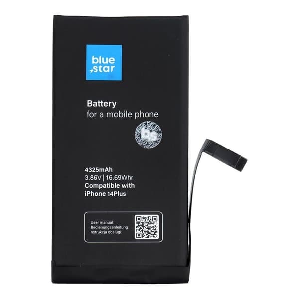 Blå stjerne iPhone 14 PLUS batteri HQ 4325 mAh