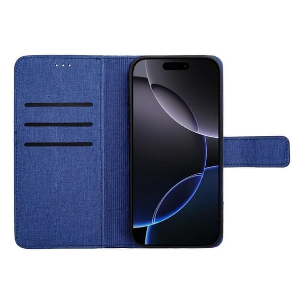 iPhone 17 Pro Max Plånboksfodral Gomma - Blå