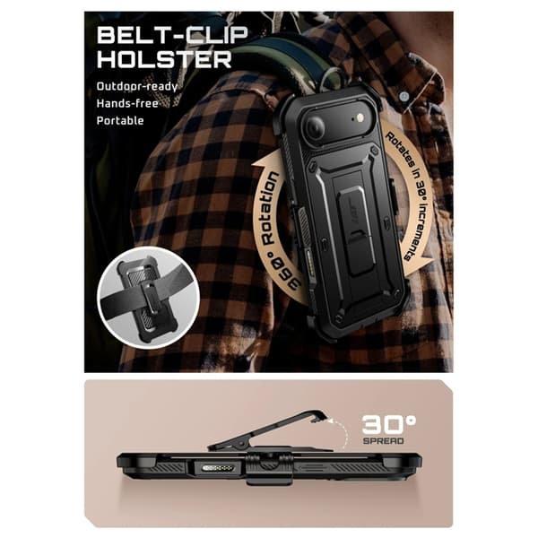 Supcase Telefontaske til iPhone Air UB Pro - Sort