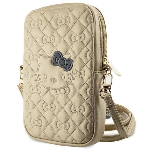 Hello Kitty Remväska Quilted Bows - Guld