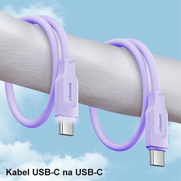 USAMS USB-C/USB-C Kabel SJ567 Lithe Series 100W 1.2m Sort