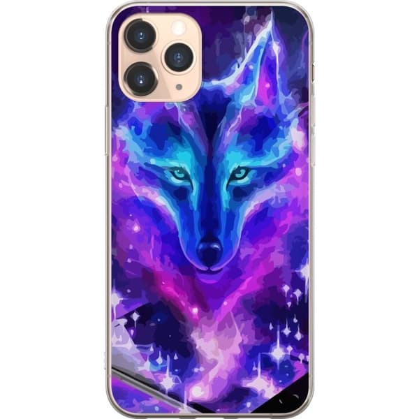 Telefontaske til Apple iPhone 11 Pro med Neon Wolf