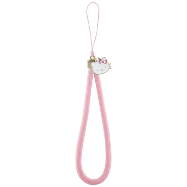 Hello Kitty Mobilrem Nylon Cord Kitty Head Charm – Rosa