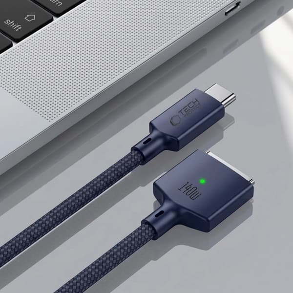 Tech-Protect Macbook-kabel USB-C til Magsafe 3 140w 2m Ultraboost - Blå