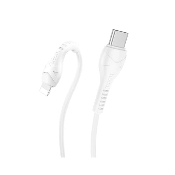 HOCO USB-C - Lightning-kaapeli PD 27W X37 1 m valkoinen