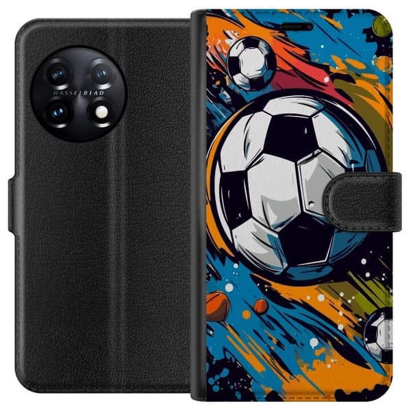 OnePlus 11 tegnebogsetui med fodbolde