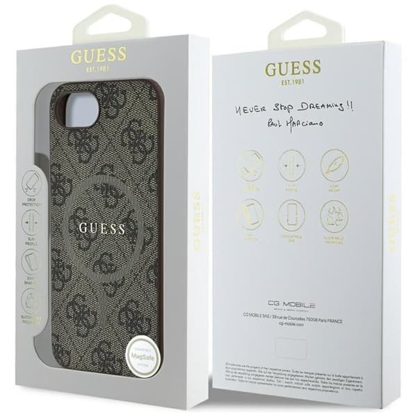 Guess telefonetui til iPhone 16e MagSafe 4G Ring Classic Logo
