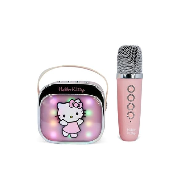 HELLOKITTY Karaokehögtalare med Mikrofon Hello Kitty Popsing LED