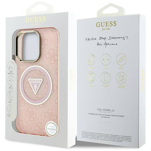 Guess Telefontaske til iPhone 16 Pro Max Magsafe Glitter - Lyserød