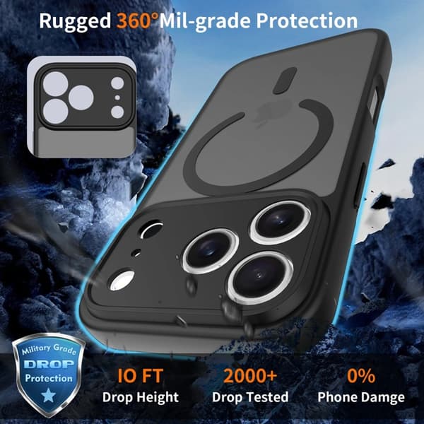 Tech-Protect Matkapuhelimen kuori iPhone 17 Pro Max Magsafe Basic - Mattamusta