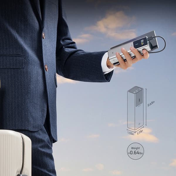 Cuktech Powerbank 10000mAh 150W USB-C USB-A - Grå