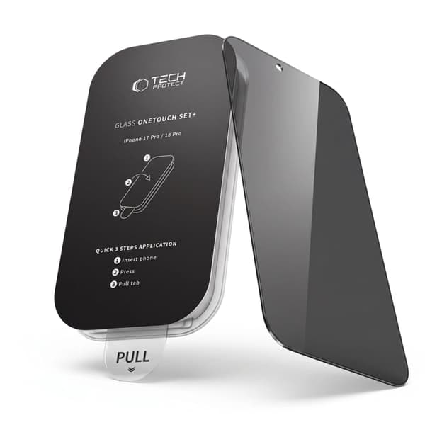 [2-Pack] Tech-Protect Härdat Glas Skärmskydd För iPhone 18 Pro/17 Pro Privacy