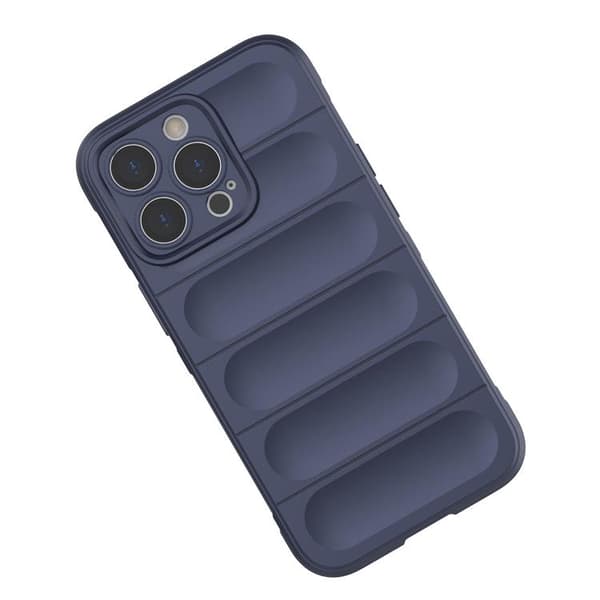 iPhone 13 Pro Max Etui Fleksibel Armored Magic Shield - Mørkeblå