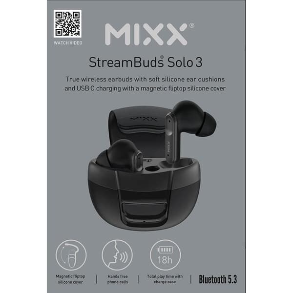 MIXX In-Ear Øretelefoner Solo 3 TWS - Sort