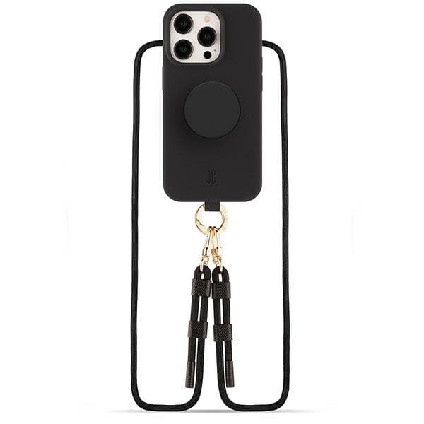 Just Elegance Telefontaske til iPhone 15 Pro 3in1 PopGrip - Sort